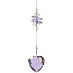 C450 Crystal Heart Suncatchers - lilac