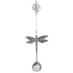 P100 Large Pewter Suncatchers - Clear - dragonfly-3