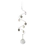 C314SP Crystal Spiral Mobiles - Pewter Charms - ab-2 - heart