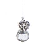 C370 Pewter Charm Crystals - heart