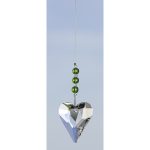 C316H Healing Heart Energy Stones w/38 mm Heart Crystal - green-quartz